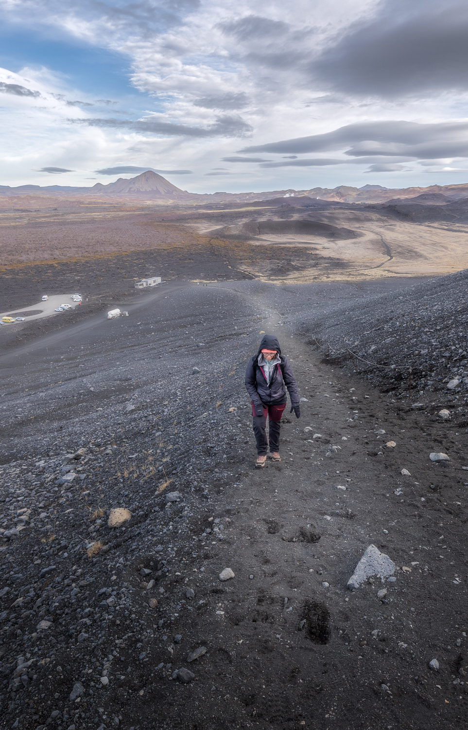 Carla a subir o Hverfjall