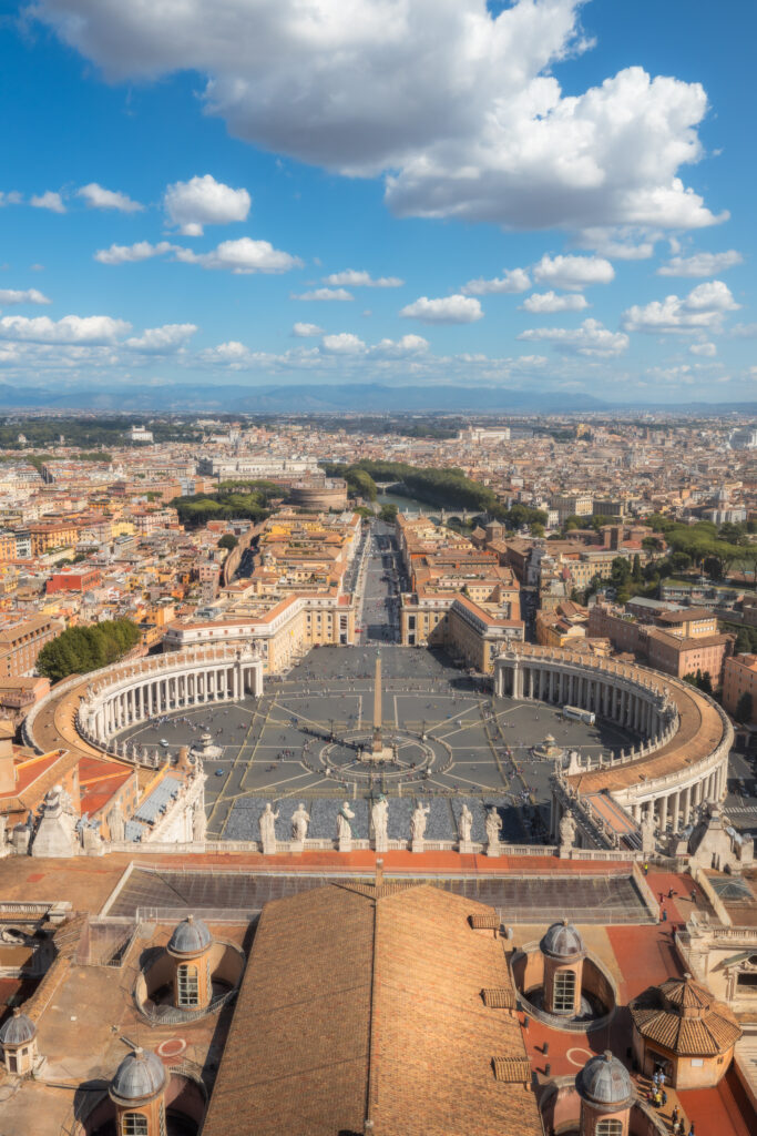 Vista do topo do Vaticano