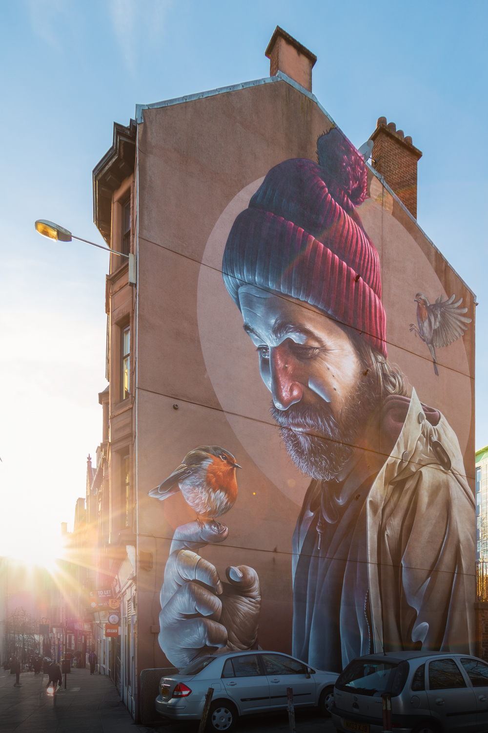 Parede com grafiti em Glasgow