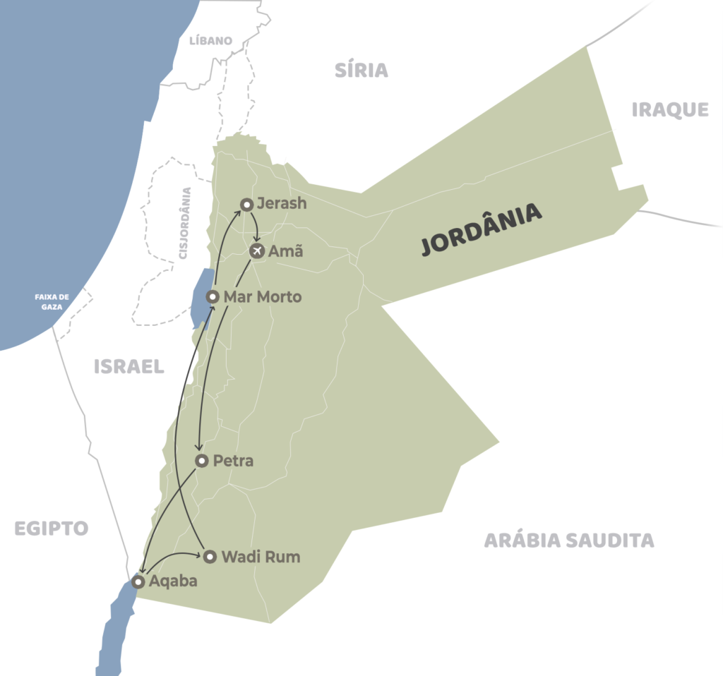 Mapa do nosso itinerário