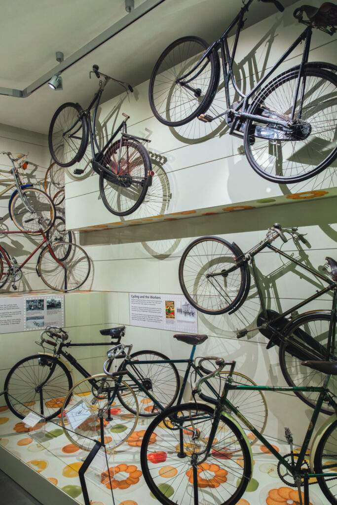 Wall of motorbikes