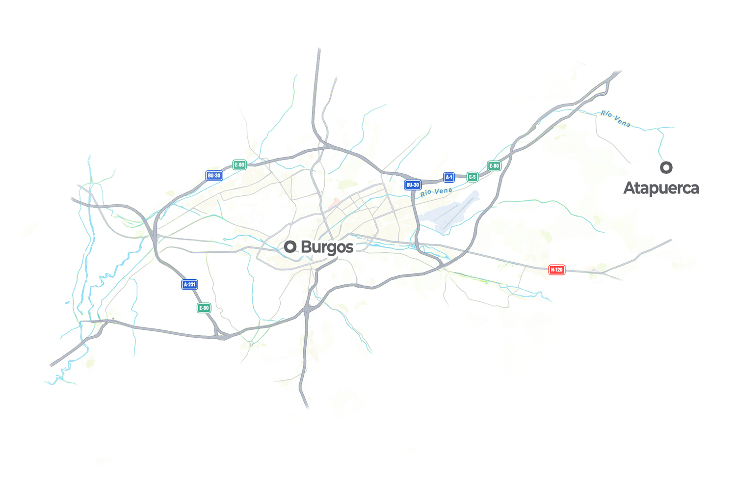 Mapa de Atapuerca