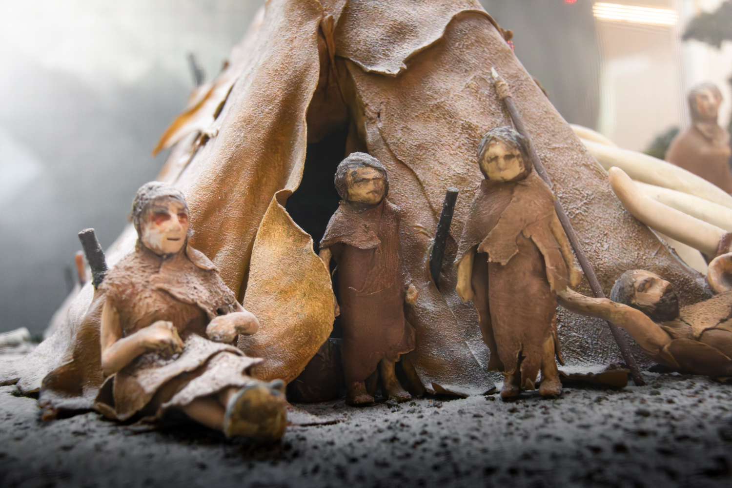 Miniaturas no Museu da Evolução Humana