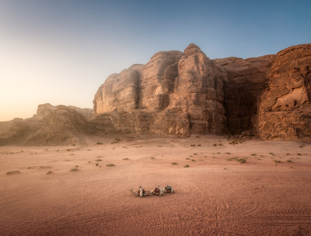 Pôr do sol no Wadi Rum