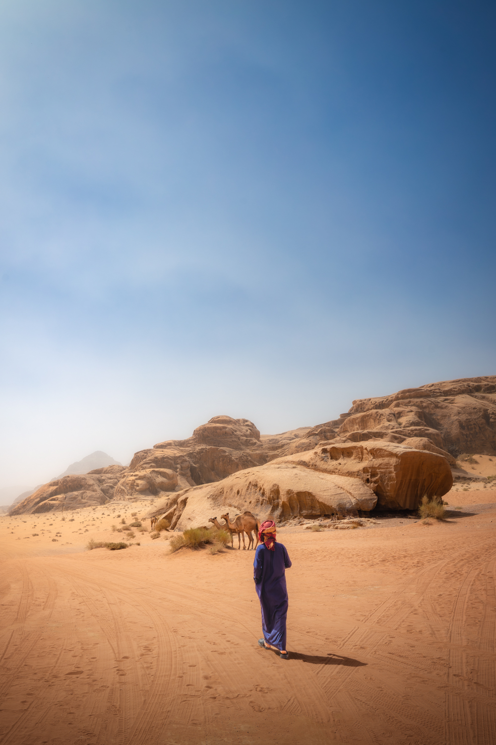 Guia beduino no Wadi Rum