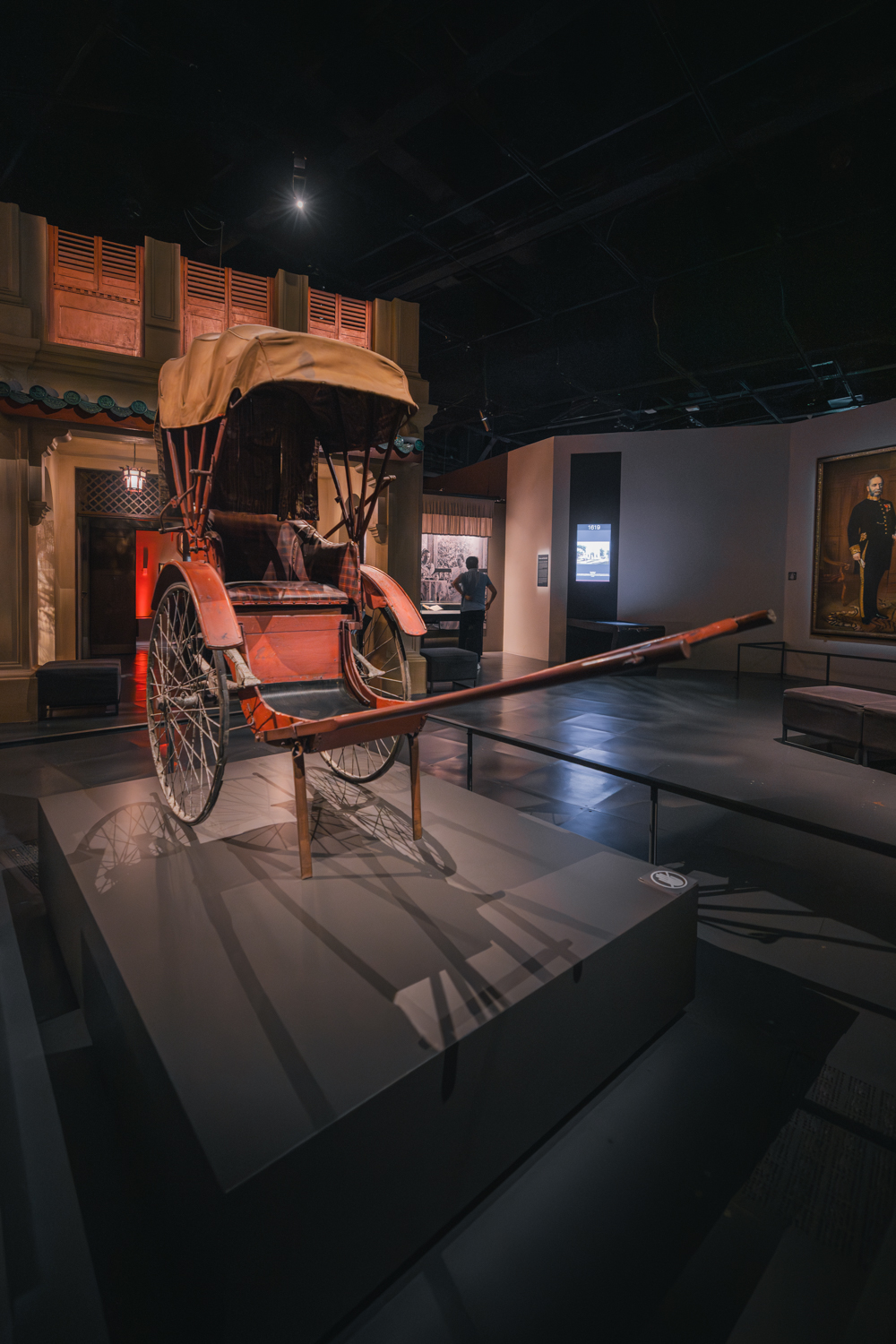 Carroça no Museu Nacional de Singapura
