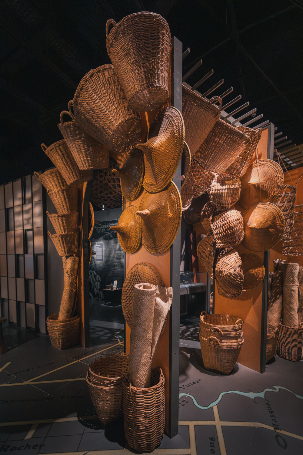 Utensílios no Museu Nacional de Singapura