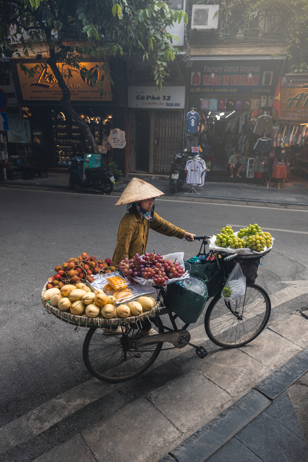 Vendedora de bicicleta
